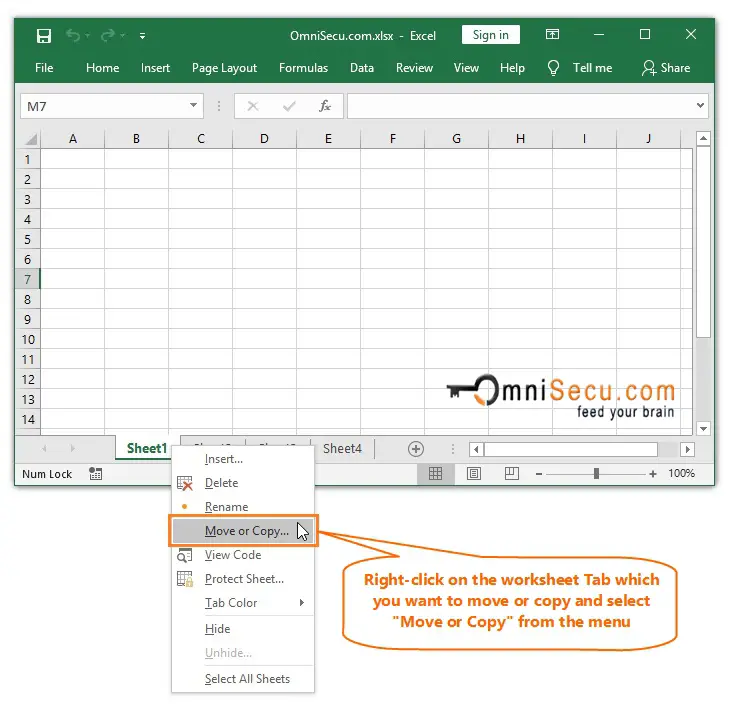 How To Move Or Copy Entire Worksheet Within An Excel Workbook