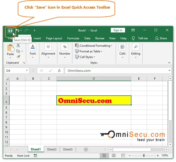 How To Save An Excel Workbook File To Computer s Hard disk