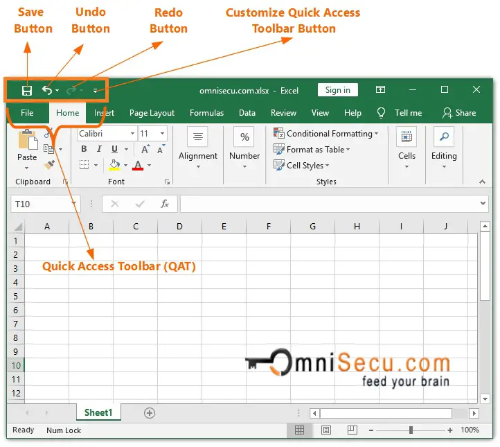 How To Change The Default Location Of Excel Quick Access Toolbar QAT 