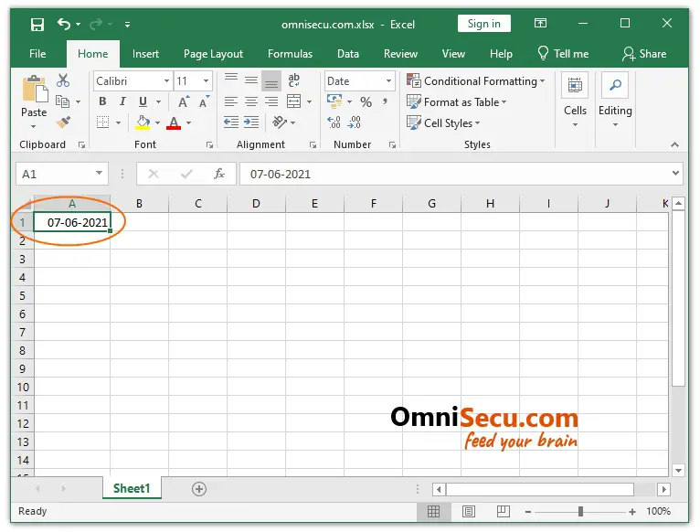 How To Insert Current Date In Excel