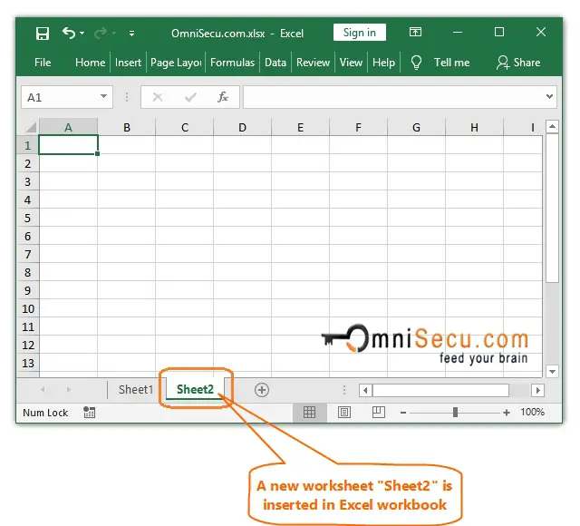 How To Insert A New Worksheet To Excel Workbook