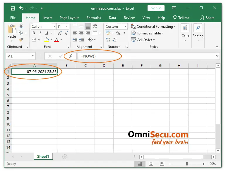 How To Insert Current Date And Time In Excel