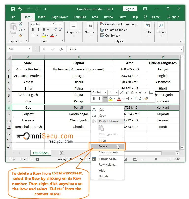 How To Delete Rows From Excel Worksheet