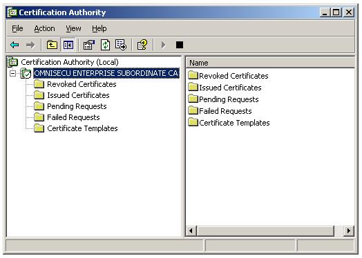 Install CA certificate on Enterprise Subordinate CA - Installation completed